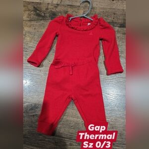 GAP Kids Red Thermal Matching Set